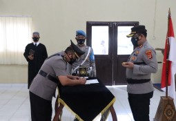 Kapolres Pimpin Sertijab Kasat Narkoba Polres Lampung Timur