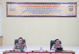Polres Lampung Timur Gelar Lat Pra Ops Zebra Krakatu 2022