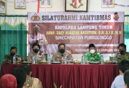 Kapolres Lampung Timur silaturahmi Kamtibmas Dengan Tokoh Masyarakat Kecamatan Purbolinggo