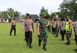 Polres Lampung Timur Bersama Kodim 0429/LT Melaksanakan Apel Bersama