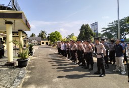 Polres Lampung Timur Apel Kesiapan Pengamanan Kampanye Pilkada 2024 di Mataram Baru