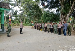 Antisipasi Perburuan Liar dan Kebakaran Hutan di Hutan TNWK, Polsek Way Bungur Melakukan Apel Gabungan Antisipasi Penanganan Karhutla