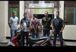 Terlibat Kasus Penipuan,Seorang Pria Digelandang Ke Kantor Polisi 