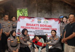 LAMPUNG TIMUR – Dalam rangka memperingati Hari Jadi Polisi Wanita (Polwan) ke-77 Tahun 2025, jajaran Polwan Polres Lampung Timur menggelar kegiatan bakti sosial dengan memberikan bantuan kursi roda…...