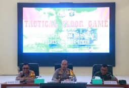 Polres Lampung Timur Gelar Tactical Floor Game (TFG) Dalam Rangka Ops Mantap Praja Krakatau 2024