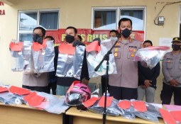 Konferensi pers Kasus Perampokan Sadis tewaskan Pegawai BRI-LINK