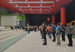 Polres Lampung Timur Melaksanakan Pengamanan Debat Cabup-Cawabup 