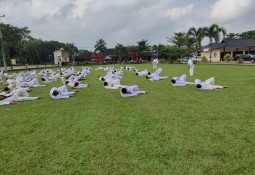 Asah Kemampuan, Personil Polres Lampung Timur Lakukan Latihan Beladiri Polri