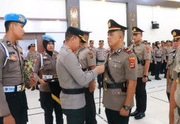 Kapolres Pimpin Sertijab Pejabat di Polres Lampung Timur